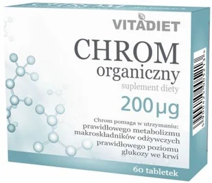 VITADIET VITADIET CHROM ORGANICZNY 200 MCG 60 TABL. - Suplementy naturalne - miniaturka - grafika 2