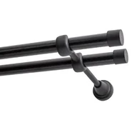 Karnisze - Karnisz DECASTYL Luna Podwójny 160 cm Czarny - miniaturka - grafika 1