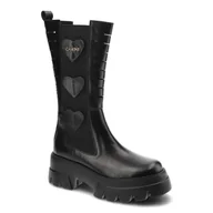 Kozaki damskie - Carinii, Kozaki, B7918_-E50-000-000-E81 Czarny, rozmiar 40 - miniaturka - grafika 1