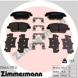 Klocki hamulcowe - komplet ZIMMERMANN 25644.175.2 - Klocki hamulcowe - miniaturka - grafika 1