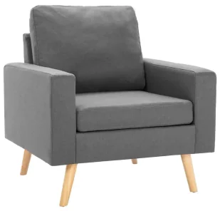 Jasnoszary skandynawski fotel tapicerowany B3-Z71 - Fotele Jasnoszary skandynawski fotel tapicerowany B3-Z71 - Fotele - miniaturka - grafika 1