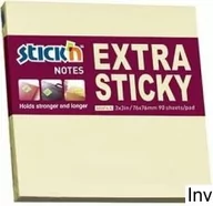 Notesy i bloczki - Stick`n Notes samoprzylepny EXTRA STICKY 76x76 żółty pastel 90k STICK`N 21660 - miniaturka - grafika 1