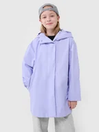 Kurtki i płaszcze dla dziewczynek - 4F Kurtka przejściowa przeciwdeszczowa z gumową powłoką dziecięca - fioletowa 128 (7-8 lat) - miniaturka - grafika 1