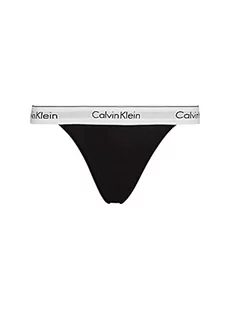 Calvin Klein Damskie stringi typu High Leg ze stretchem, czarny, S - Majtki damskie - miniaturka - grafika 1