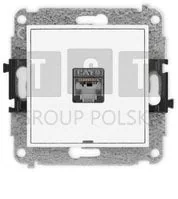 Karlik ICON Mechanizm gniazda komputerowego pojedynczego 1xRJ45 biały mat 25IGKBO-5 - Gniazdka elektryczne - miniaturka - grafika 1