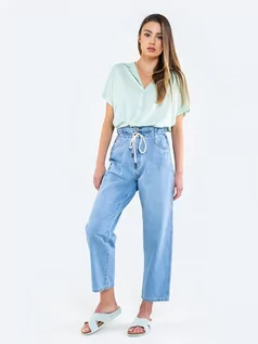 Spodnie damskie - Spodnie jeans damskie o luźnym kroju Zoey 185 - grafika 1
