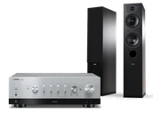 Zestawy stereo - Yamaha R-N1000A (srebrny) + Tesi 5 (czarny) - miniaturka - grafika 1