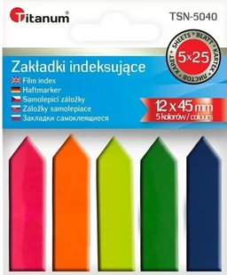 Hasta Zakladka Ind 12x45/25k 5kol Fluo Tsn-5040 Pbh - Zakładki do książek - miniaturka - grafika 1