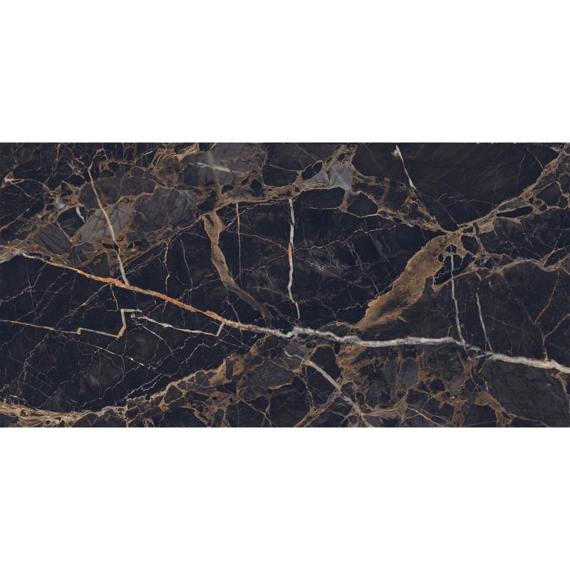 Mexen Orlo Black gres szkliwiony rekt. G1, płytka podłogowo-ścienna 120 x 60 cm, wysoki połysk - TL211-120-060-00