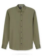 Koszule męskie - OLYMP Koszula "Casual" - Regular fit - w kolorze oliwkowym - miniaturka - grafika 1