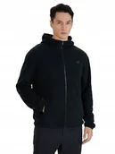 Bluzy męskie - Męski polar 4F bluza polarowa z kapturem FLEM317 20S czarny 3XL - miniaturka - grafika 1