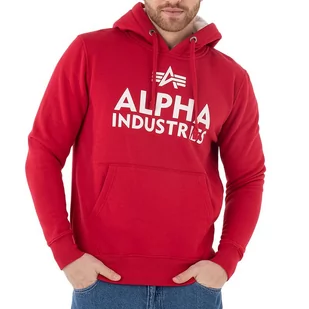 Bluza Alpha Industries Foam Print Hoodie 143302328 - czerwona - Bluzy sportowe męskie - miniaturka - grafika 1