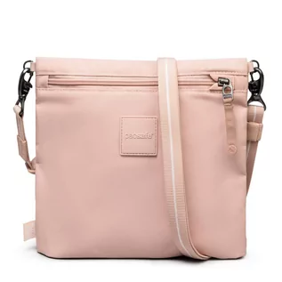 Torby podróżne - Torba miejska antykradzieżowa Pacsafe Go Crossbody Pouch 3,5L Sunset Pink - grafika 1