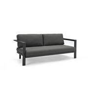 Sofy ogrodowe - Ciemnoszara aluminiowa sofa ogrodowa Cubic – Diphano - miniaturka - grafika 1