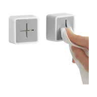 Wieszaki łazienkowe - 2 samoprzylepne wieszaki na ręczniki łazienkowe (szare), haczyki na drzwi, ABS, samoprzylepne - miniaturka - grafika 1