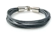 Bransoletki - Bransoletka Sznurek Woskowany Stalowy - miniaturka - grafika 1