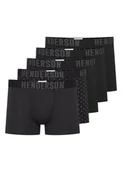 Majtki męskie - Bokserki (dłuższa nogawka) Optic Henderson 5-pak czarny, szary M - miniaturka - grafika 1