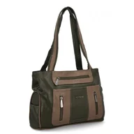 Torebki damskie - Torebka Damska Shopper Bag firmy Hernan 3892-1 Zielona/Ziemista - miniaturka - grafika 1