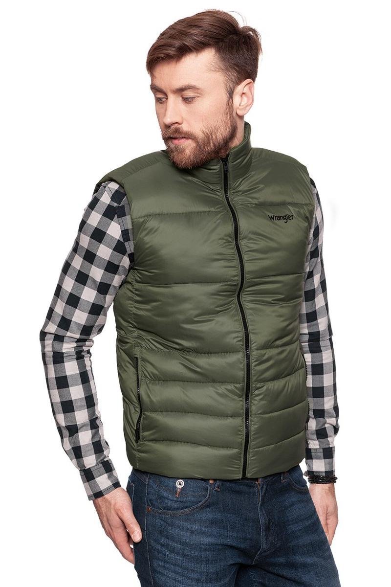 Wrangler, Kurtka męska, Puffer Vest Dusty Olive W4723X445, rozmiar XL