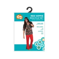 Stroje karnawałowe - Strój dla dorosłych Czerwony Hipis rozm.uniw. - miniaturka - grafika 1