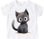 Koszulki dla dziewczynek - Koszulka dla dziewczynki z kotem kot51 - miniaturka - grafika 1