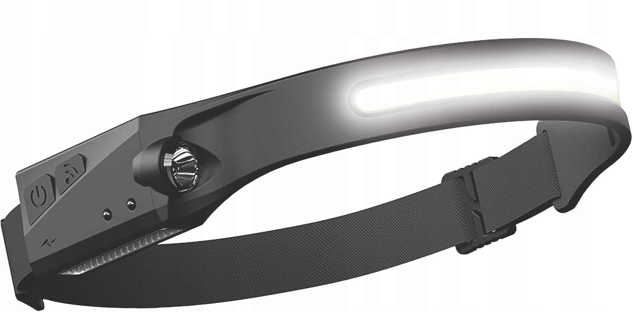 UN Czołowa LED Aku COB+XPE+SENSOR AKC0373SLL