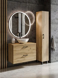 Zestaw mebli łazienkowych Luna 80 szafka słupek umywalka komplet mebli 80 - Szafki łazienkowe - miniaturka - grafika 1