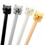 Cienkopisy - Cienkopisy KOTKI długopisy z kotkiem do pisania szkoły KOTEK dla dzieci - miniaturka - grafika 1