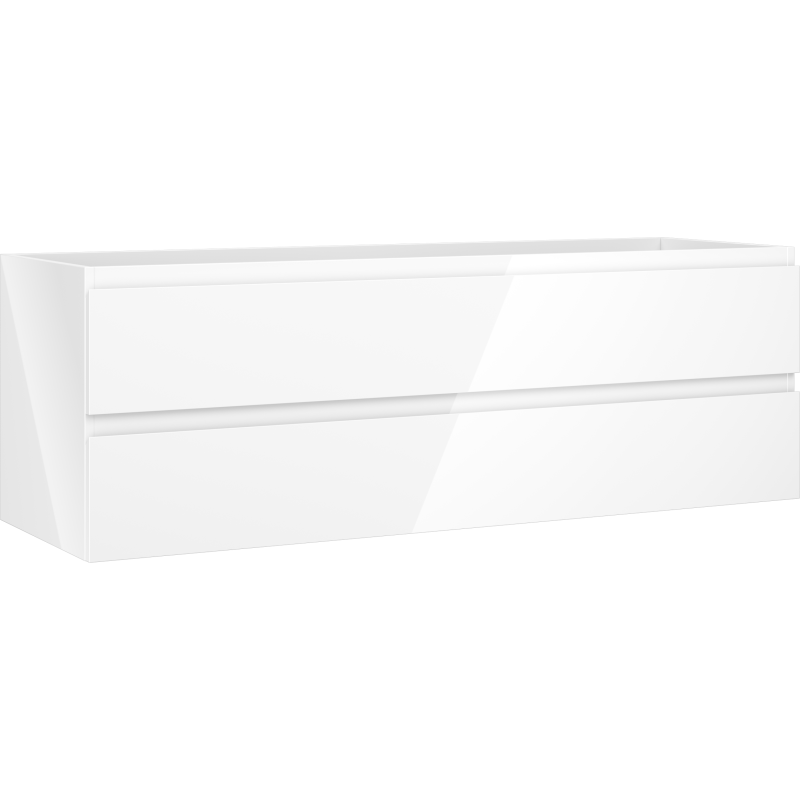 Mexen Orio szafka łazienkowa podumywalkowa 140 cm, 2 szuflady, biała połysk - 91A10-14047-2-BFF00