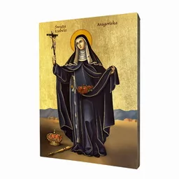 Ikona Świętej Izabeli Aragońskiej: Ikona Siły i Wiary - Ikony i obrazy sakralne - miniaturka - grafika 1