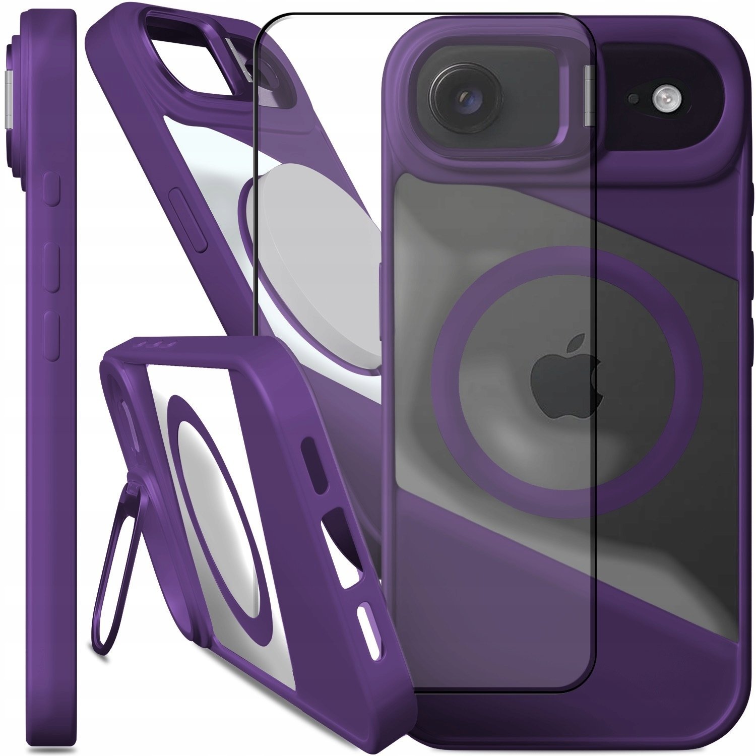 Etui Do Magsafe Do Apple iPhone 17 Air Fusion, Fioletowe, Clear Szkło