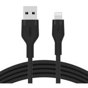 Kable USB - Belkin USB-A Lightning Silicone 2m Black - miniaturka - grafika 1