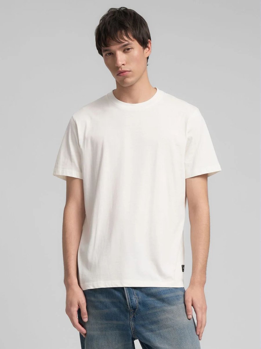 t-shirt uomo replay m3097.000.2660 011 natural white
