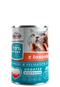 Mokra karma dla kotów - Frendi kawałki w delikatnym sosie z łososiem 400g - miniaturka - grafika 1