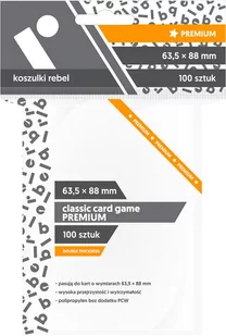 Rebel Koszulki CCG Premium 64x89 100szt 232248 Darmowy odbiór w 20 miastach! 232248 - Akcesoria do gier planszowych - miniaturka - grafika 1