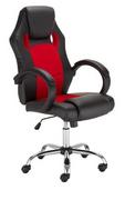 Fotele i krzesła biurowe - Fotel obrotowy Race Steel czerwono-czarny Nowy Styl - miniaturka - grafika 1