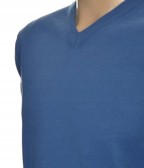 Sweter Męski W Szpic Z Kaszmiru I Wełny Merynosów Kaszmirowy M 204