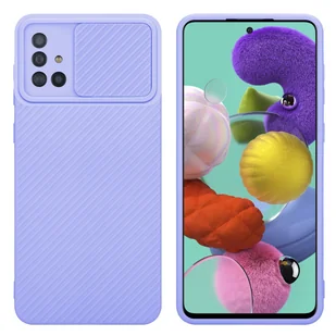 Cadorabo pokrowiec ochronny na Samsung Galaxy A51 4G / M40s w kolorze fioletowym etui na telefon TPU pokrowiec na aparat ochrona - Etui i futerały do telefonów - miniaturka - grafika 1