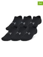 Skarpetki męskie - Under Armour Skarpety sportowe (6 par) "Essential No Show" w kolorze czarnym - miniaturka - grafika 1