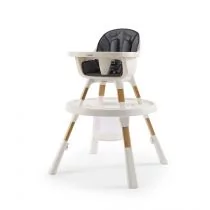 Oyster Home Highchair Krzesełko do karmienia 4w1 - Moon, szare - Krzesełka do karmienia - miniaturka - grafika 1
