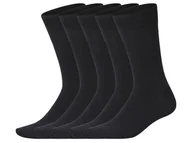 Skarpetki męskie - esmara® Skarpetki męskie z biobawełną, 5 par (Czarny, 43-46) - miniaturka - grafika 1