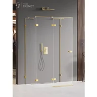 Kabiny prysznicowe - New Trendy EXK-2131 KABINA AVEXA GOLD SHINE PROSTOKĄTNA PRZY$44CIENNA P 90x80x200 CZYSTE 6mm ACTIVE SHIELD - miniaturka - grafika 1