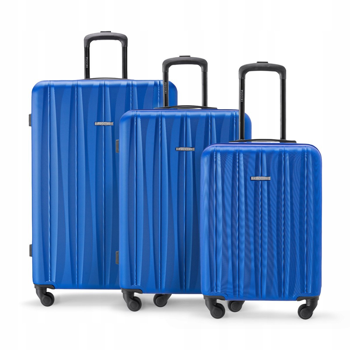 PUCCINI Zestaw WALIZEK Podróżnych Na Kółkach 3w1 Komplet ABS ABS021-7