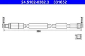 Przewody hamulcowe - Przewód hamulcowy elastyczny ATE 24.5102-0362.3 - miniaturka - grafika 1