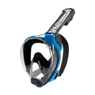 Maski do nurkowania - Maska pełnotwarzowa do snorkelingu Cressi Baron czarno-niebieska XDT025020 M-L - miniaturka - grafika 1