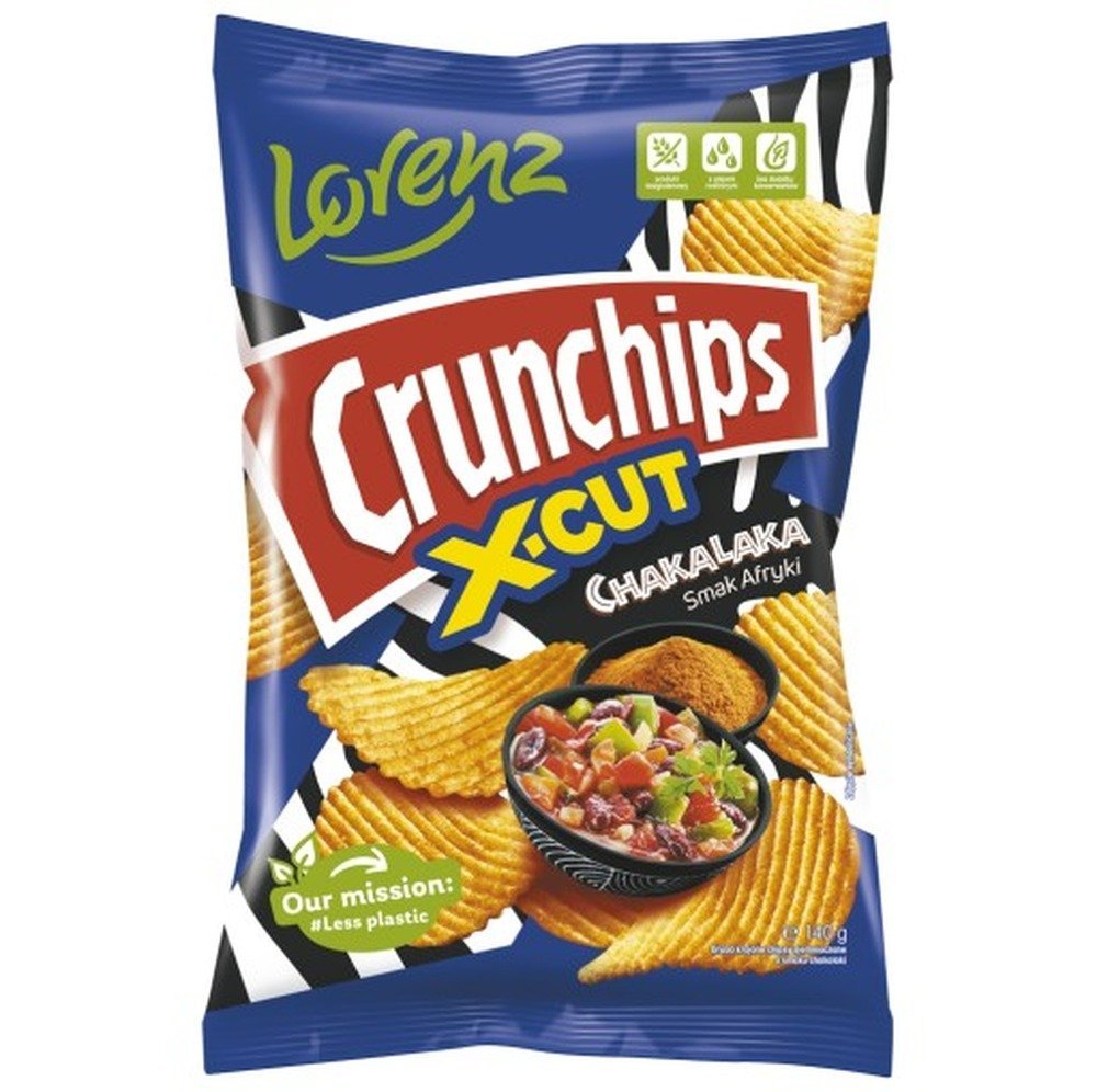 Chipsy ziemniaczane karbowane Crunchips X-Cut Chakalaka 130 g