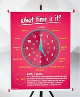 Pomoce naukowe - Plansza- What time is it? - miniaturka - grafika 1