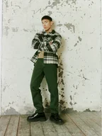 Spodnie męskie - Blend Jeansy 20715720 Zielony Regular Fit - miniaturka - grafika 1