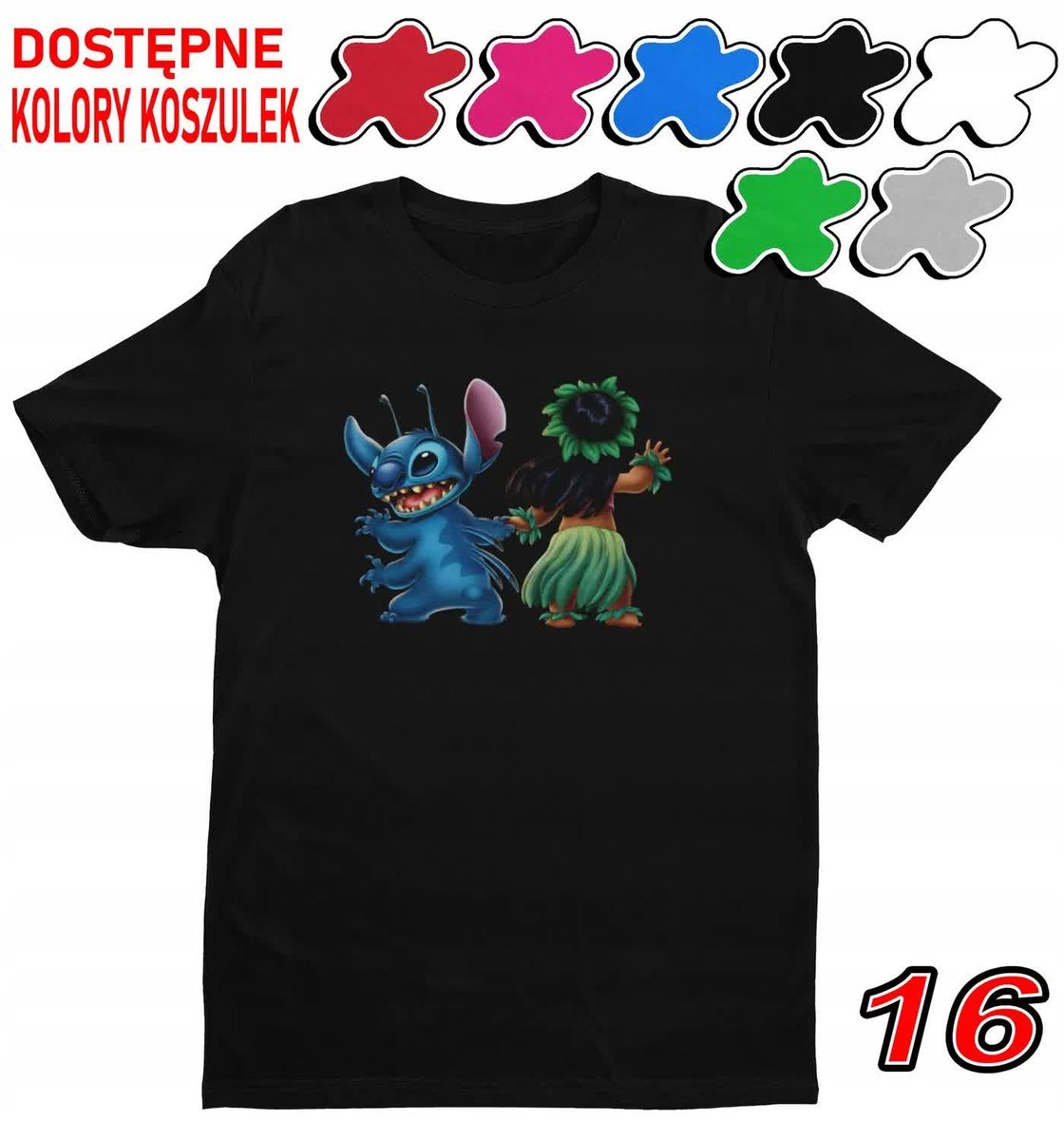 Koszulka Dziecięca Z Nadrukiem Dla Fana Stich Angel Słodziak -M 134-140