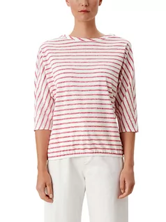 Koszulki i topy damskie - S.Oliver Koszulka w kolorze różowo-białym - grafika 1
